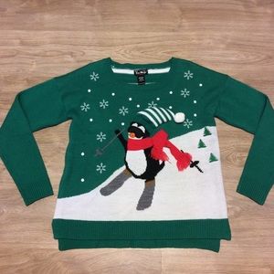 Christmas sweater ugly with penguin